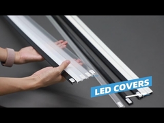 Perfil de aluminio de led para la barrera de la tira de led para la luz de barra rígida con tapa de tapa de extremo clip gabinete
