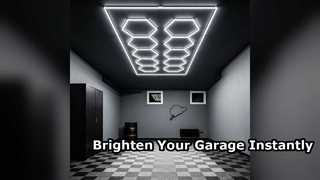 Lo último en iluminación de garaje, sistema LED hexagonal de 568 W