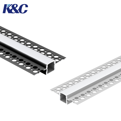 Un buen precio. Instalación de perfiles de aluminio de banda LED con receso y disipación de calor optimizada en línea
