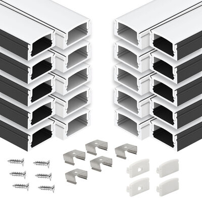 Un buen precio. Perfil de aluminio para tira de LED de aleación de aluminio 6063 T5 con oxidación con chorro de arena para PCB de hasta 12 mm de ancho en línea