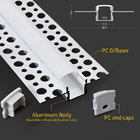 ROHS LED Plasterboard Profile Extrusion Housing For Ceiling Lighting