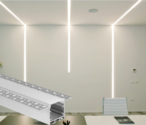 Un buen precio. La mampostería seca ahuecada perfil de la pared del yeso del yeso del cartón yeso del LED llevó el canal de aluminio de la protuberancia del perfil de la tira en línea