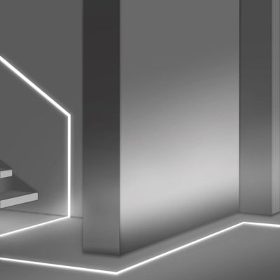 La superficie W50*H35 montó perfil de aluminio grafito con perfil negro de la protuberancia de la tira de la cubierta LED de la PC