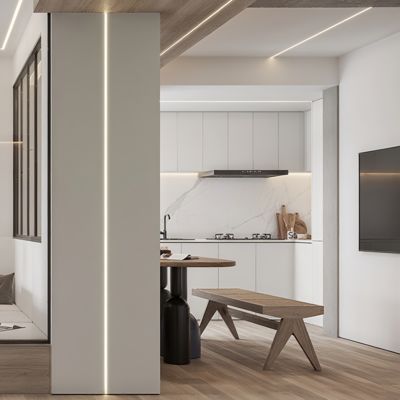 Un buen precio. Chorreo de arena de aluminio ahuecado decorativo del perfil W16.9mm de PMMA LED en línea