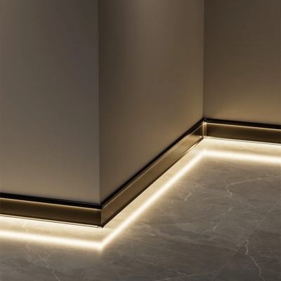 Perfil de aluminio llevado de la pared del perfil de aluminio LED de la tira para la iluminación de la escalera