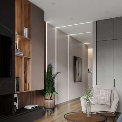 La PC PMMA de la pared del yeso llevó el canal de aluminio H12.5mm llevó perfil ligero de la tira