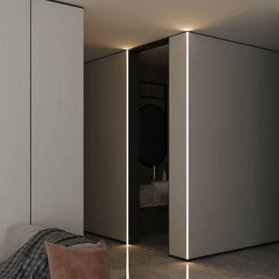 Un buen precio. El perfil IP45 del cartón yeso de la pared LED del yeso de W53.5mm ahuecó perfil ligero llevado en línea