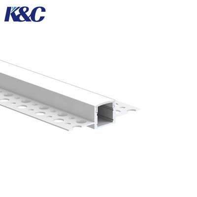 Un buen precio. Perfil de montaje LED de aleación de aluminio 6063 con longitud estándar de 3M y dimensiones W57.0 × H14.5mm para montaje empotrado en línea