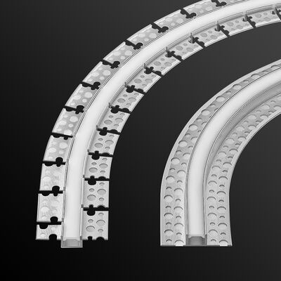 Un buen precio. Perfil de aluminio LED flexible y flexible con aleación de aluminio 6063 T5 y cubierta de silicona para el canal de tira LED en línea