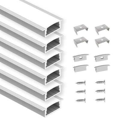 Un buen precio. Perfil LED de aluminio encasillado con aleación de aluminio 6063 y superficie anodizada para iluminación decorativa en línea