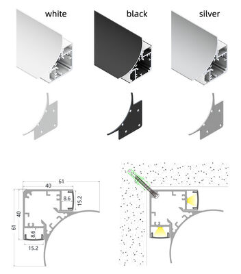 Un buen precio. Perfil de aluminio LED de aleación de aluminio 6063-T5 de alta calidad con 50000 horas de funcionamiento y 5 años de garantía en línea