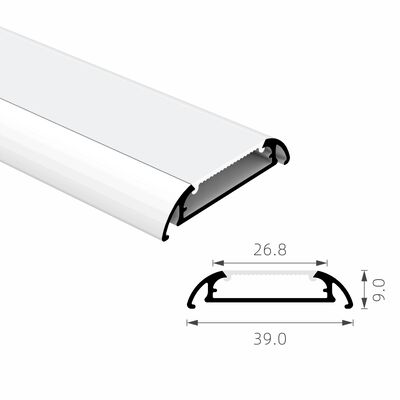 Un buen precio. K19 Superficie de 6063 de aleación de aluminio LED de banda de aluminio de perfil con cubierta congelada de PC en línea