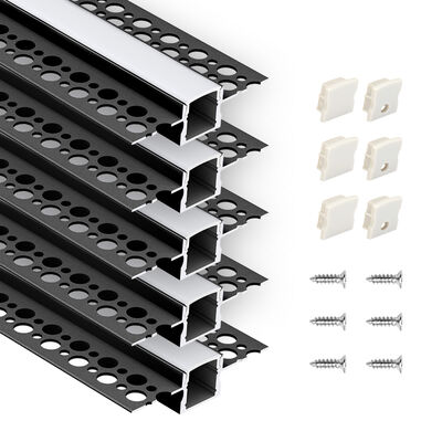 Un buen precio. Perfil de Aluminio T5 6063 para Tira LED con Oxidación por Chorro de Arena para Iluminación Lineal Empotrada en línea