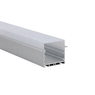 Un buen precio. Perfil LED de aluminio empotrado serie 6063 con superficie anodizada y tamaño de 64 mm x 50 mm en línea