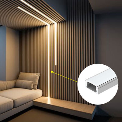 Un buen precio. 6063 T5 de aleación de aluminio LED de banda de canal con PC de cobertura difusa para la iluminación lineal montada en la superficie en línea