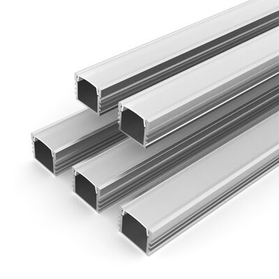 Un buen precio. Superficie de montaje LED de banda de aluminio con superficie anodizada y cubierta de PC para iluminación decorativa H7.5mm * W12.0mm en línea