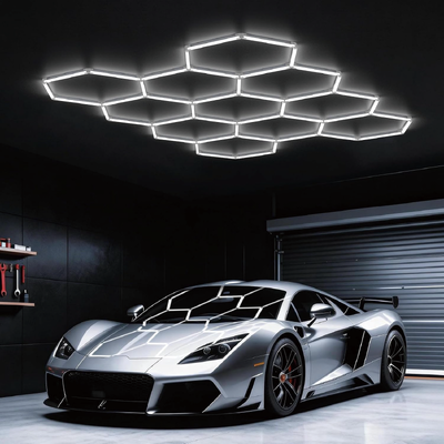 Un buen precio. Sistema de iluminación de Panel hexagonal de luz LED, luces de techo tipo panal conectables modulares para casa, garaje, estudio y oficina en línea