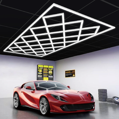 Sistema de iluminación modular hexagonal LED para techo, paneles conectables tipo panal de abeja para garaje, gimnasio, taller y oficinas