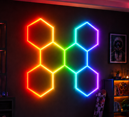 Lámparas hexagonales de panal LED DC al por mayor para iluminación de talleres de detallado de automóviles