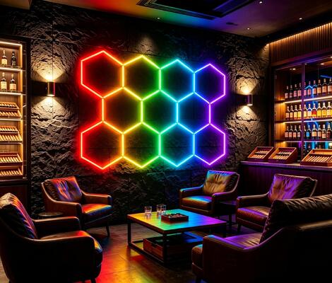 Un buen precio. Paneles Modulares de Luz LED RGB Hexagonal Tipo Panal de Abeja Adecuados para Garaje, Gimnasio, Taller y Oficina, Elegantes Soluciones de Iluminación En línea
