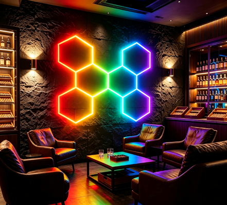 Un buen precio. Lámparas hexagonales de panal LED DC al por mayor para iluminación de talleres de detallado de automóviles En línea