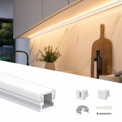 Un buen precio. Perfil de aluminio anodizado de la pequeña tira de 8*7.5m m LED con los casquillos de extremo En línea