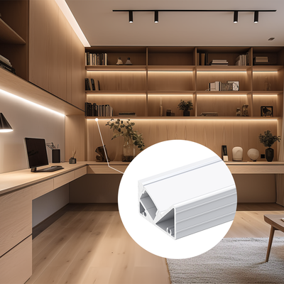 Un buen precio. Perfil LED de extrusión de aluminio para iluminación de pared Capa de PC Servicios de flexión / corte / soldadura Superficie anodizada de aluminio 6063-T5 En línea