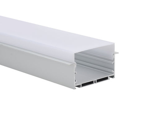 Ahuecado llevó el canal de aluminio W75*h50mm con el perfil de aluminio del difusor de la PC para la luz Led
