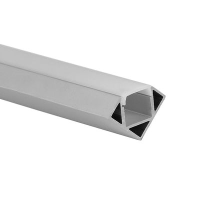 perfil de aluminio de la esquina de 18x18m m 45d 90d LED con la cubierta del difusor de la PC