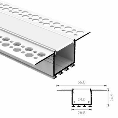 Perfil llevado de la pared del yeso del perfil T5 6063 decorativos arquitectónicos del cartón yeso de IP45 LED
