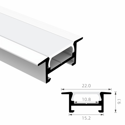 El difusor de la PC ahuecó el perfil de aluminio del LED que pulía con chorro de arena 6063 T5
