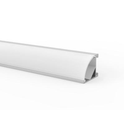 La plata de aluminio de la esquina de encargo del perfil de la longitud el 1m los 2m 3M LED ahuecó