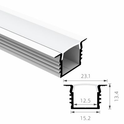 Un buen precio. T3 de aluminio anodizado impermeable del perfil de la tira del LED al genio t8 en línea