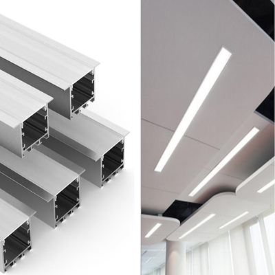 Perfil de aluminio ahuecado sacado del LED que alza la luz de tira llevada