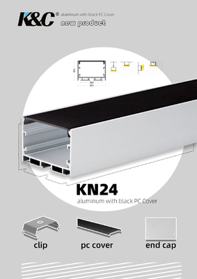 Un buen precio. Cubierta de aluminio de la tira del LED con el difusor del canal de W50mm*H35mm LED en línea