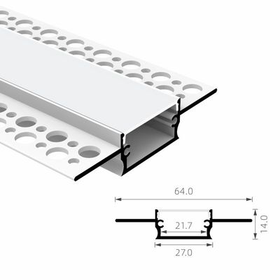 Canal ahuecado perfil de aluminio de la protuberancia del yeso de IP20 LED