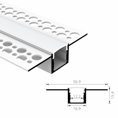 Perfil de aluminio del LED para la mampostería seca llevada del canal del yeso del yeso del techo de la luz de tira
