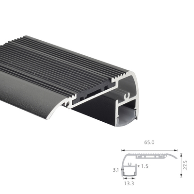 Perfiles de aluminio de la protuberancia del perfil del LED para negro de la luz del paso del teatro del cine anodizado