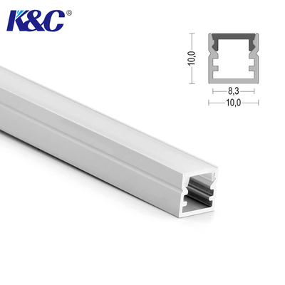 perfil de aluminio de la tira de 10*10m m LED con la cubierta del difusor de la PC de PMMA