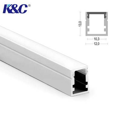 Canal del perfil de la aleación de aluminio 6063 T5 LED con la cubierta del difusor de la PC