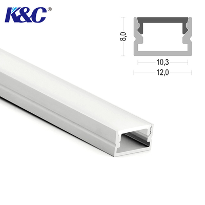 El cuadrado de aluminio de la protuberancia del canal del perfil de la aleación 6063 anodizó 12×8m m