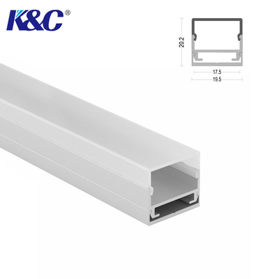 6063 T5 alean la PC de la capa de espray de la protuberancia del canal del LED PMMA para las luces de tira