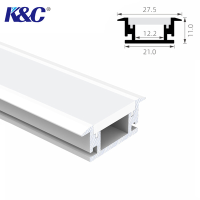 PMMA ahuecó la protuberancia de aluminio H11mm del perfil de la tira del LED con el difusor de la PC