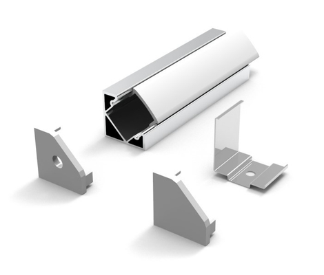90 grados arrinconan de aluminio llevada perfilan 6063 con el difusor de la PC