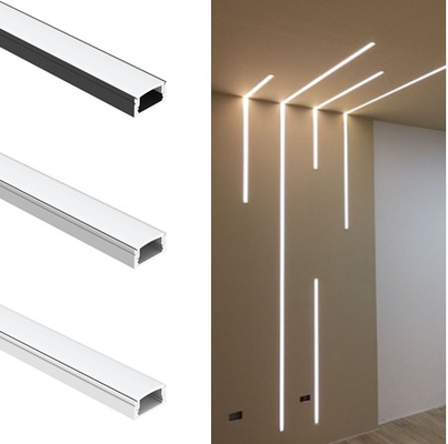 El canal de vivienda llevado de la protuberancia de la forma de la aleación de aluminio del perfil 6063 T5 U difundió la cubierta para encender la barra de la tira